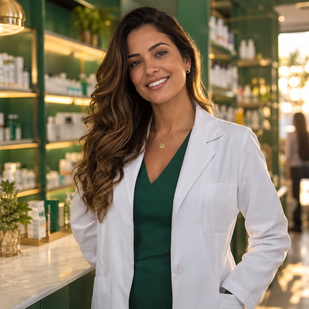 Dra. Camila Duarte, farmacêutica responsável